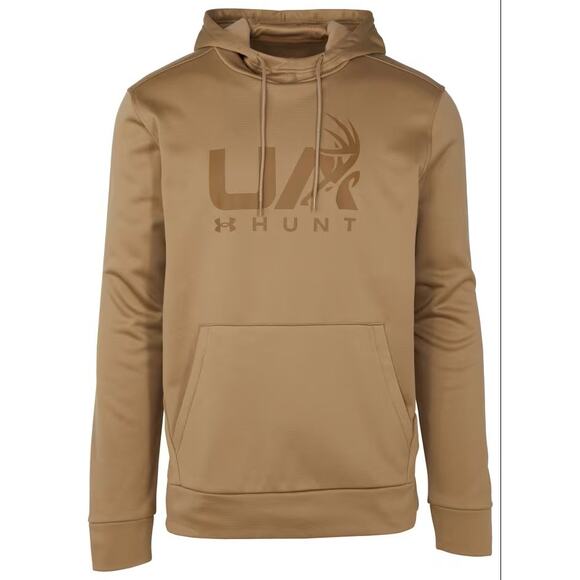 Under Armour Performance Hoodie Men’s Tan Lightweight Long Sleeve Hunting 2XL - Picture 1 of 5